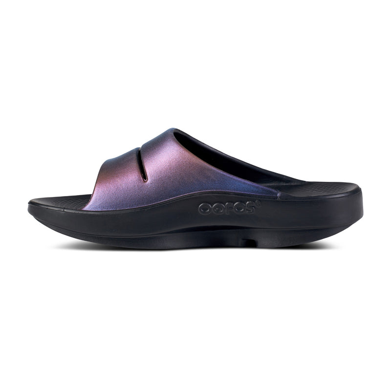 OOFOS Women's OOahh Luxe Slide - Midnight Spectre
