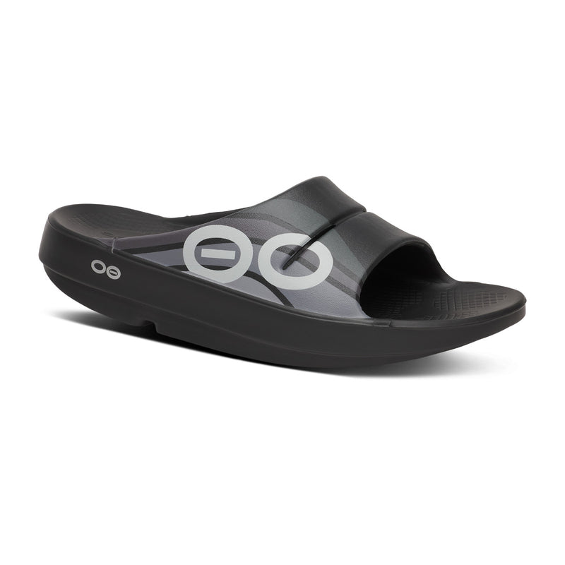 OOFOS Women's OOahh Sport Slide - Black Wave