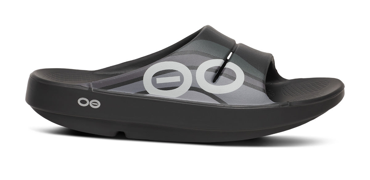 OOFOS Men's OOahh Sport Slide - Black Wave