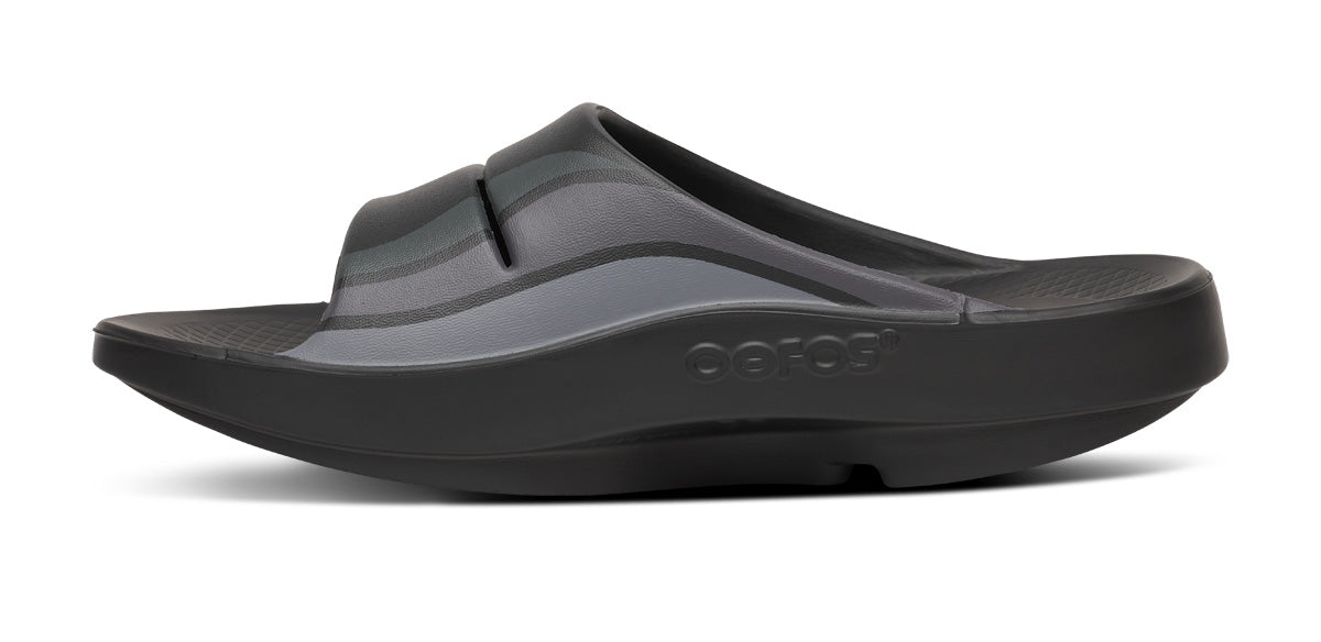 OOFOS Men's OOahh Sport Slide - Black Wave
