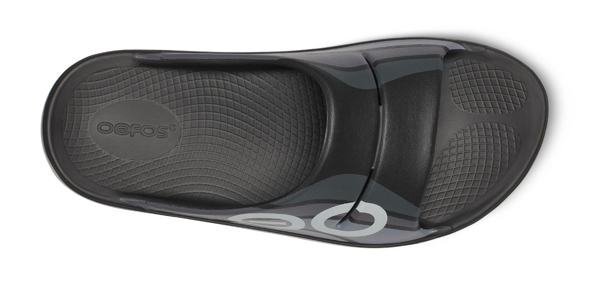 OOFOS Men's OOahh Sport Slide - Black Wave