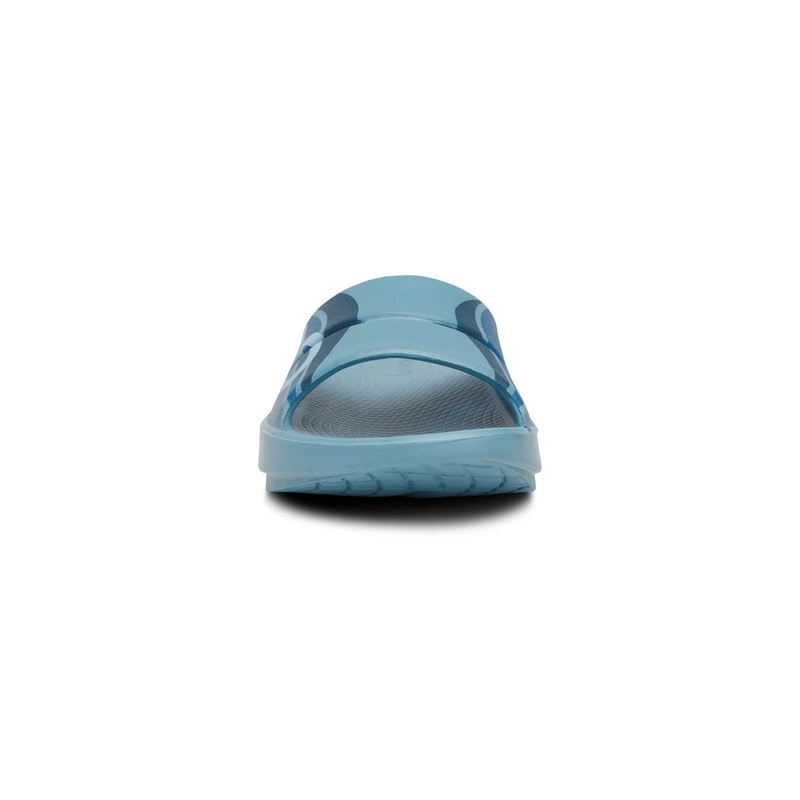 OOFOS Men's OOahh Sport Slide - Ocean Blue Wave