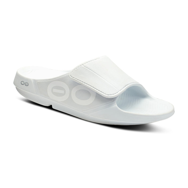 OOFOS Women's OOahh Sport Flex Slide - White