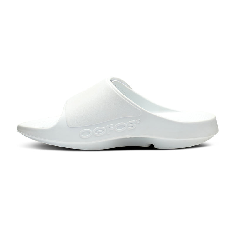 OOFOS Men's OOahh Sport Flex Slide - White