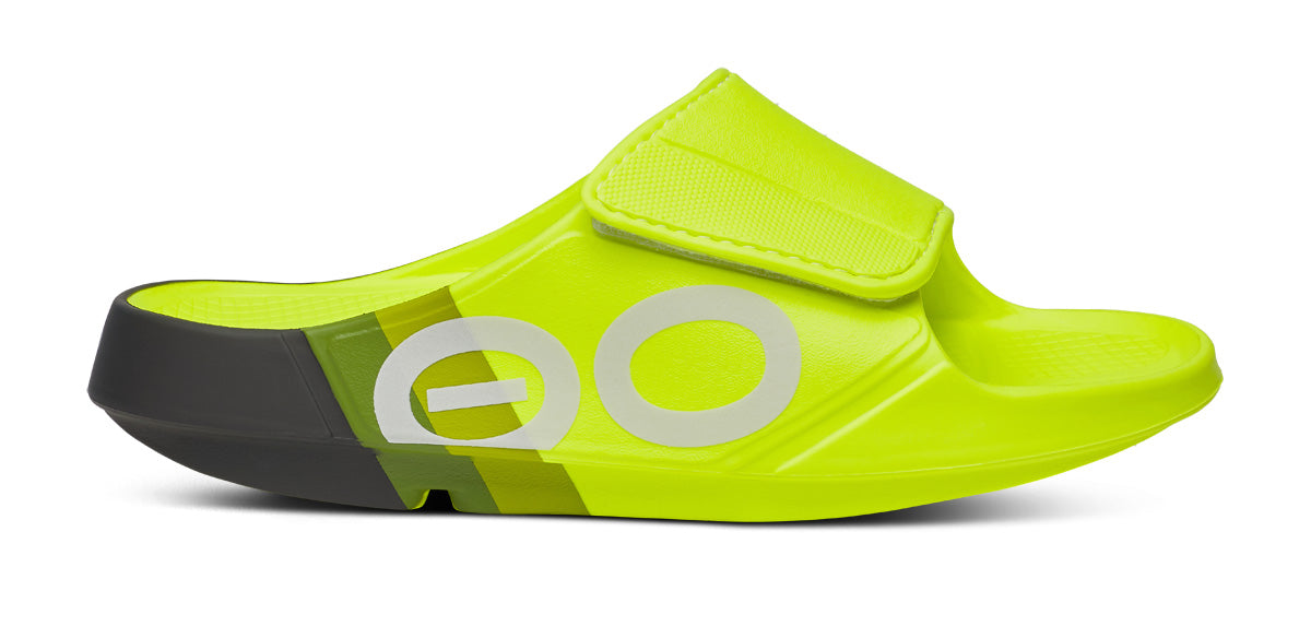 OOFOS Men&#39;s OOahh Sport Flex LTD Edition Slide - Electro Rally