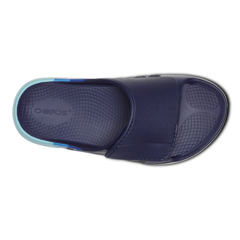 OOFOS Men's OOahh Sport Flex LTD Edition Slide - Sky Rally