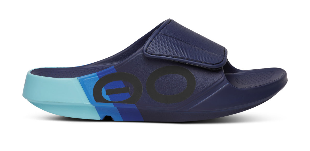 OOFOS Men&#39;s OOahh Sport Flex LTD Edition Slide - Sky Rally