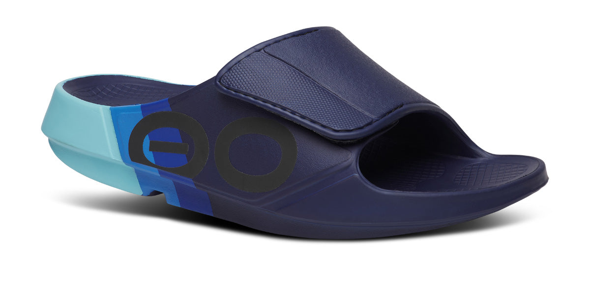 OOFOS Women&#39;s OOahh Sport Flex LTD Edition Slide - Sky Rally