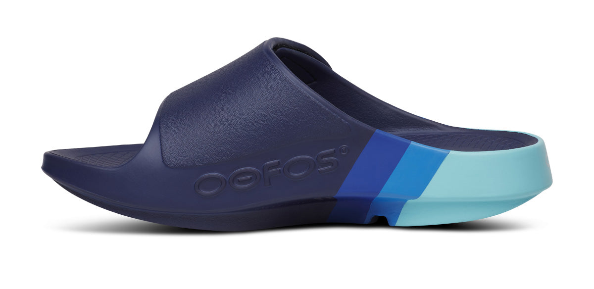 OOFOS Women&#39;s OOahh Sport Flex LTD Edition Slide - Sky Rally