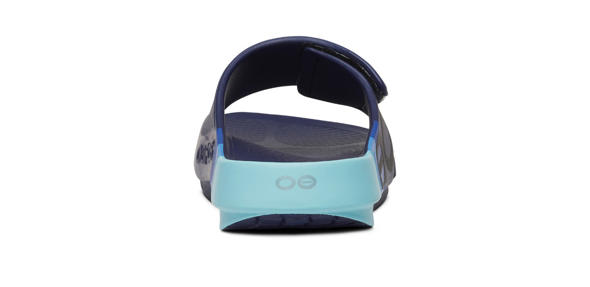 OOFOS Women&#39;s OOahh Sport Flex LTD Edition Slide - Sky Rally