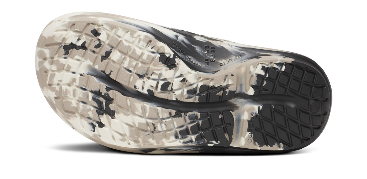 OOFOS Men's OOahh PLUS - Marble Black Nomad