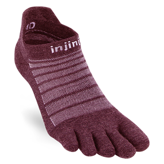 Injinji RUN Lightweight No-Show Wool Running Socks