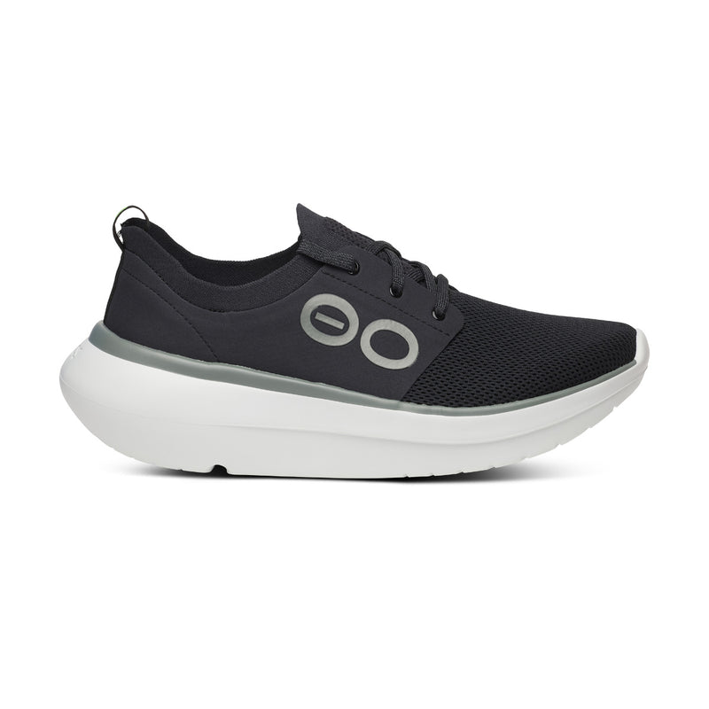 OOFOS Men's OOmy Stride Shoe - White/Black