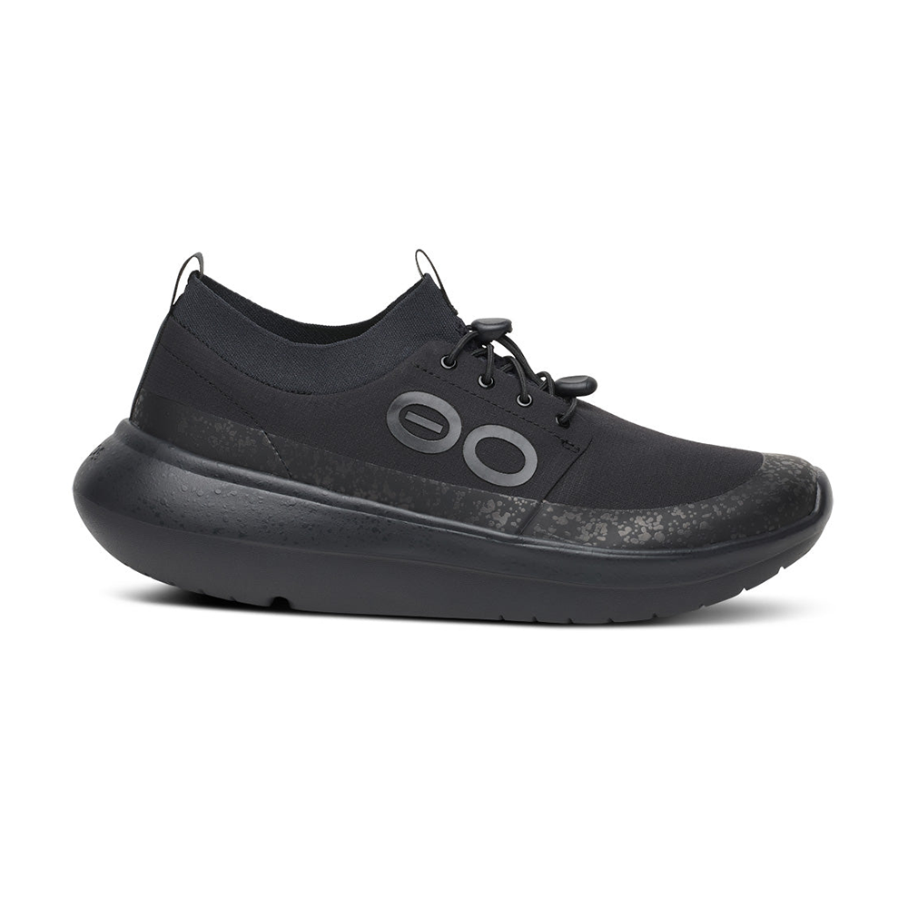 OOFOS Men's OOmy Roam Ripstop Shoe - Black