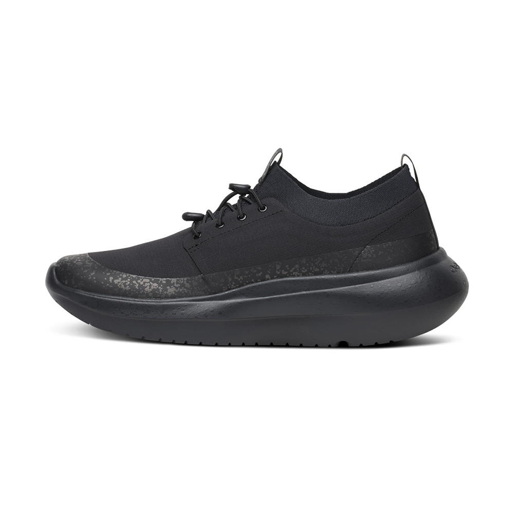 OOFOS Men's OOmy Roam Ripstop Shoe - Black