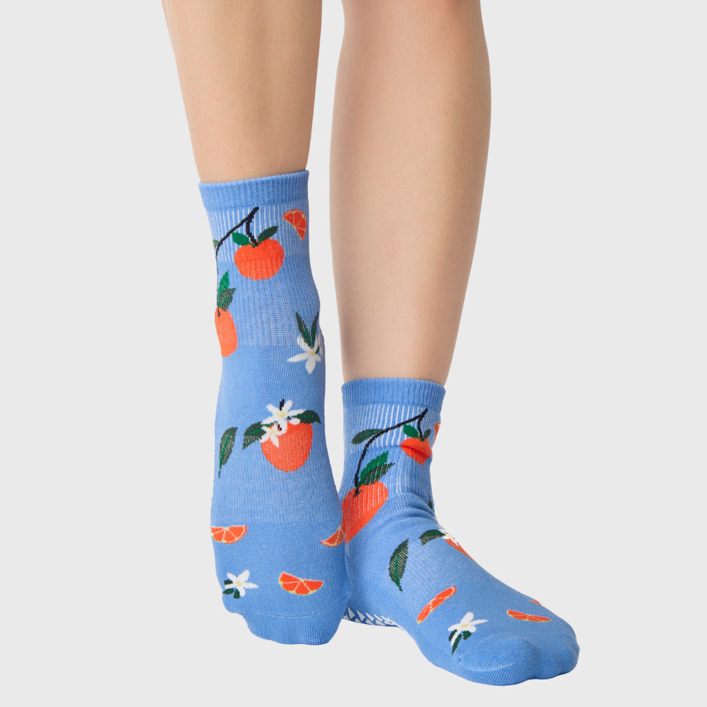 Pointe Studio Orange Toss Ankle Grip Sock