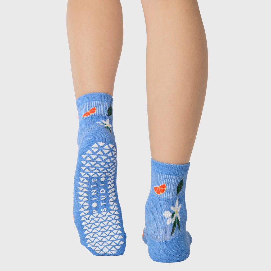 Pointe Studio Orange Toss Ankle Grip Sock