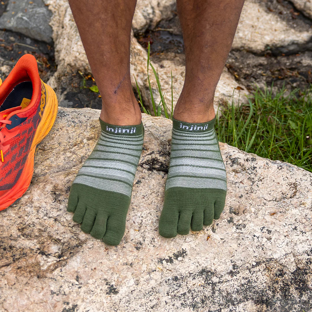 Injinji RUN Lightweight No-Show Wool Running Socks