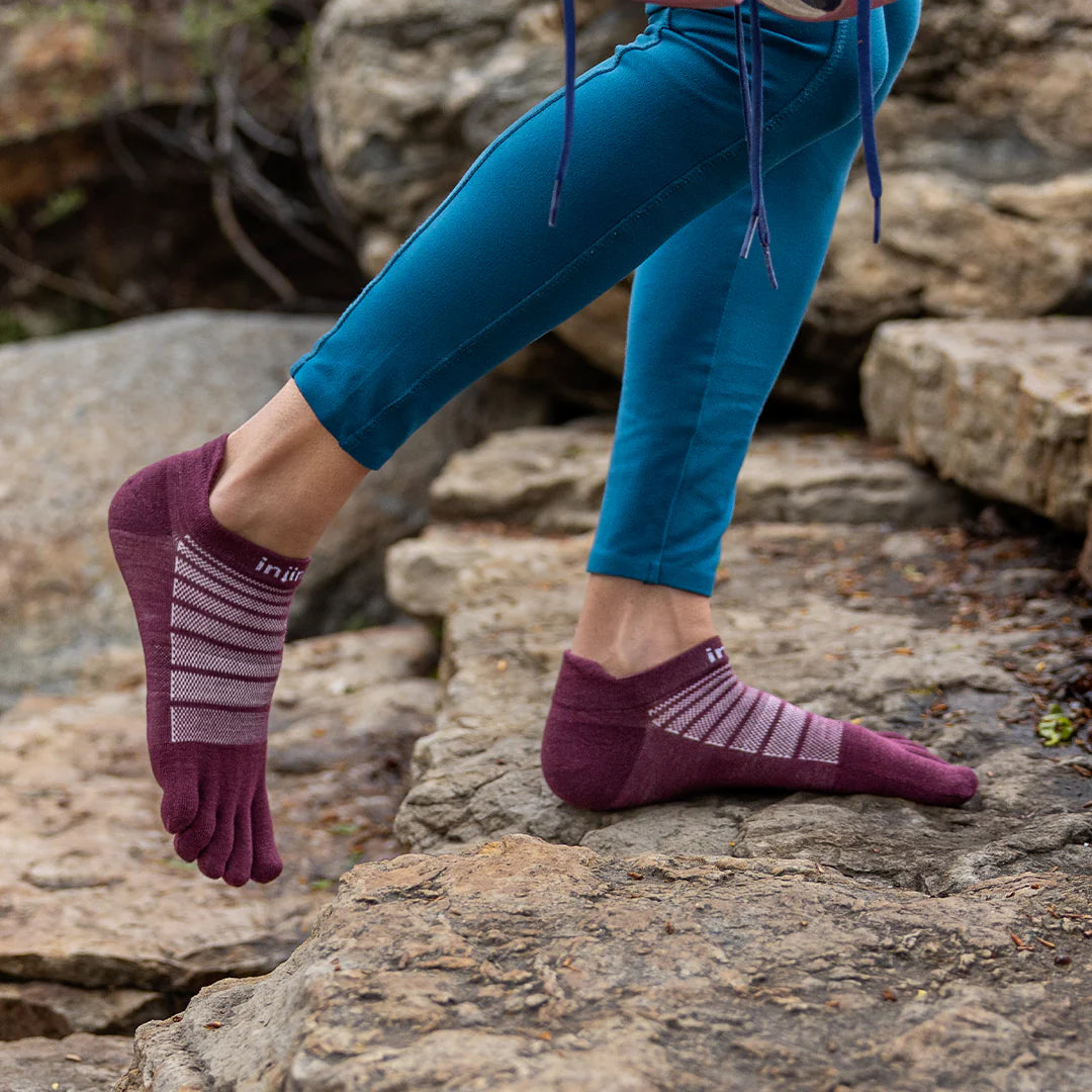 Injinji RUN Lightweight No-Show Wool Running Socks